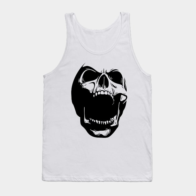 Fury Skull (white) Tank Top by zoneo